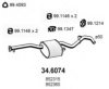 OPEL 852360 Middle Silencer